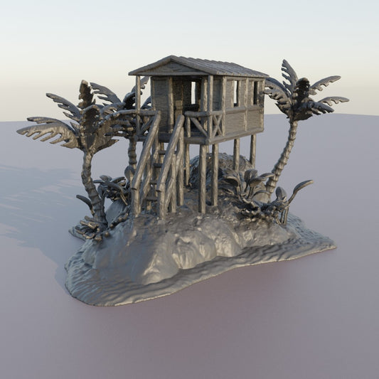Small Island Hut - Tabletop Terrain