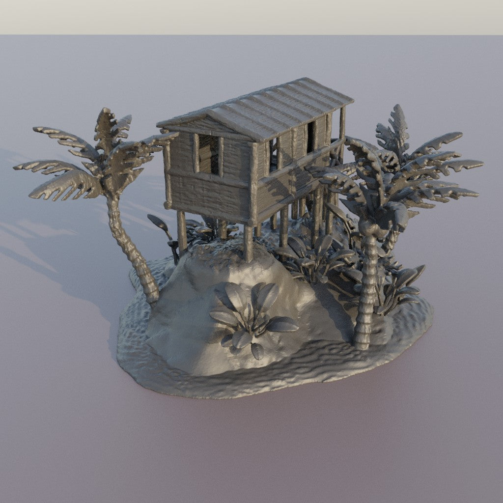 Small Island Hut - Tabletop Terrain