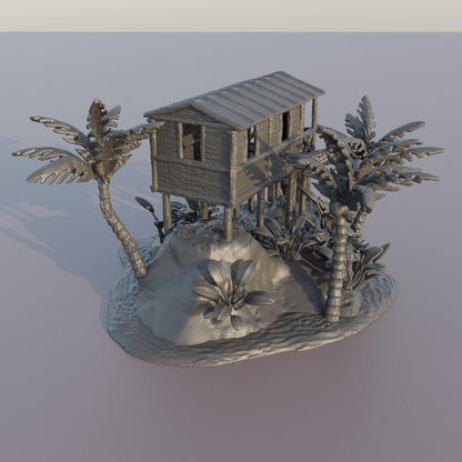 Small Island Hut - Tabletop Terrain