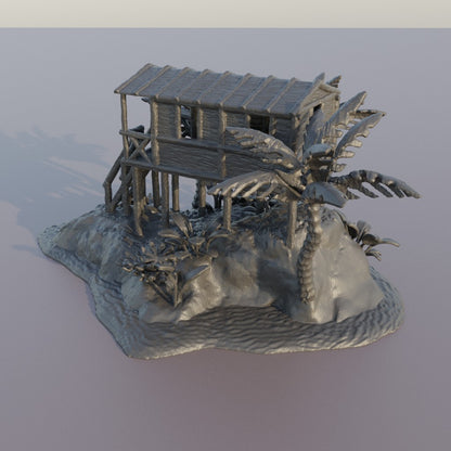 Small Island Hut - Tabletop Terrain