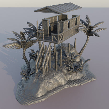 Small Island Hut - Tabletop Terrain