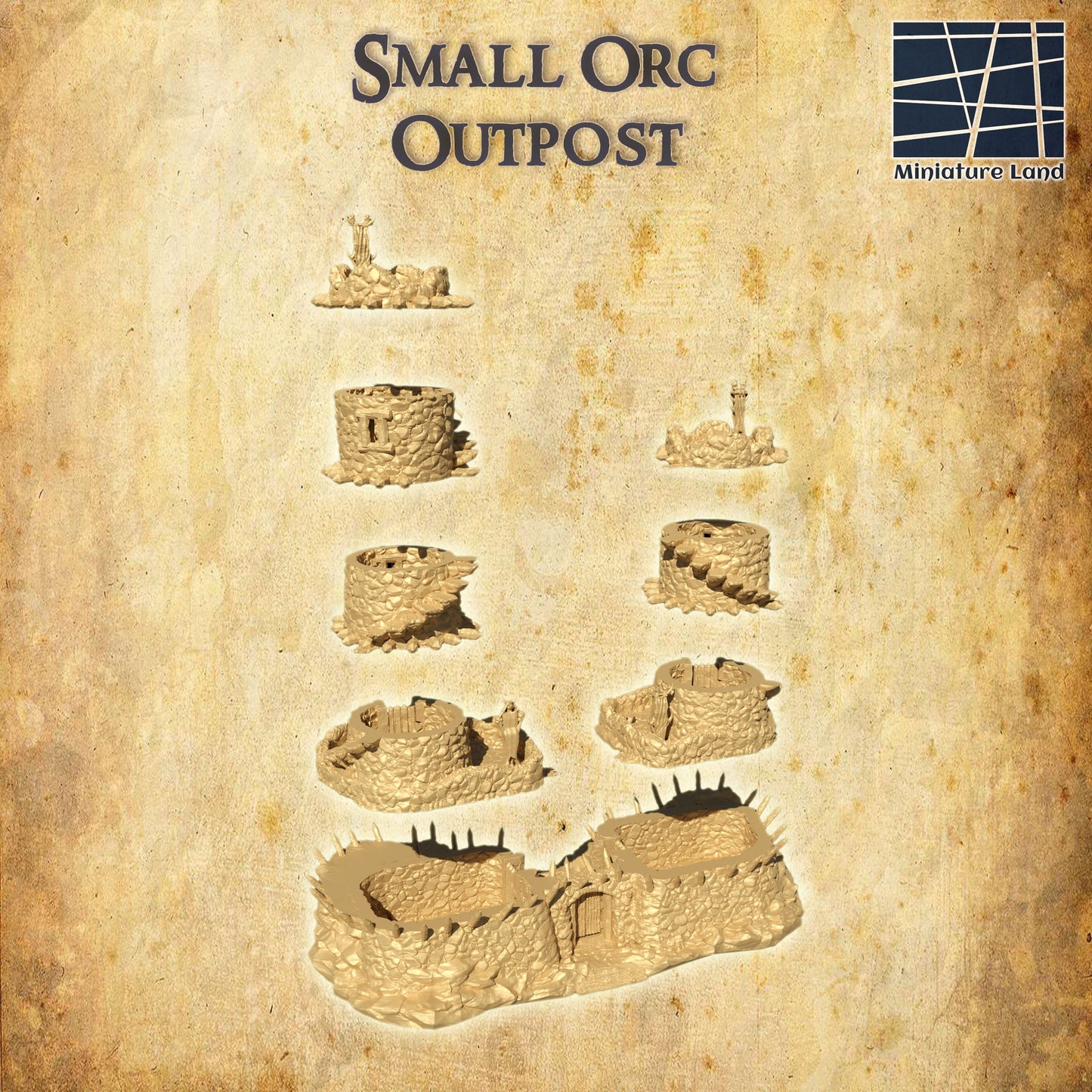 Small Orc Outpost- Tabletop Terrain