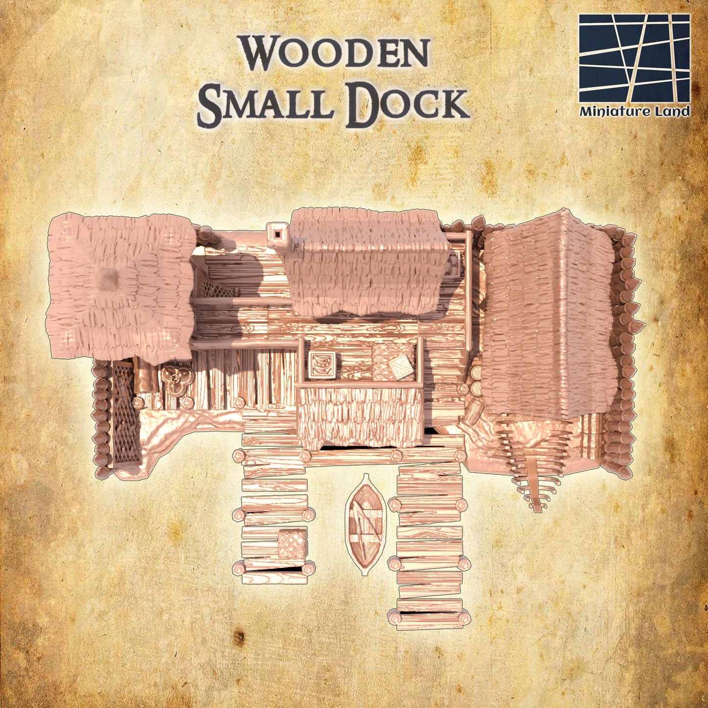 Small Wooden Dock - Tabletop Terrain