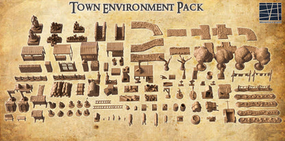 Town Environment Pack - Tabletop Terrain Accessories