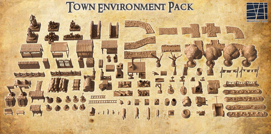 Town Environment Pack - Tabletop Terrain Accessories