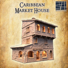 Caribbean Market House - Tabletop Terrain - Pirate Terrain