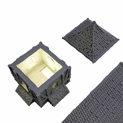 Medieval Jail Dnd Terrain, Medieval Prison Terrain for 28mm DnD Miniatures, Tabletop Terrain