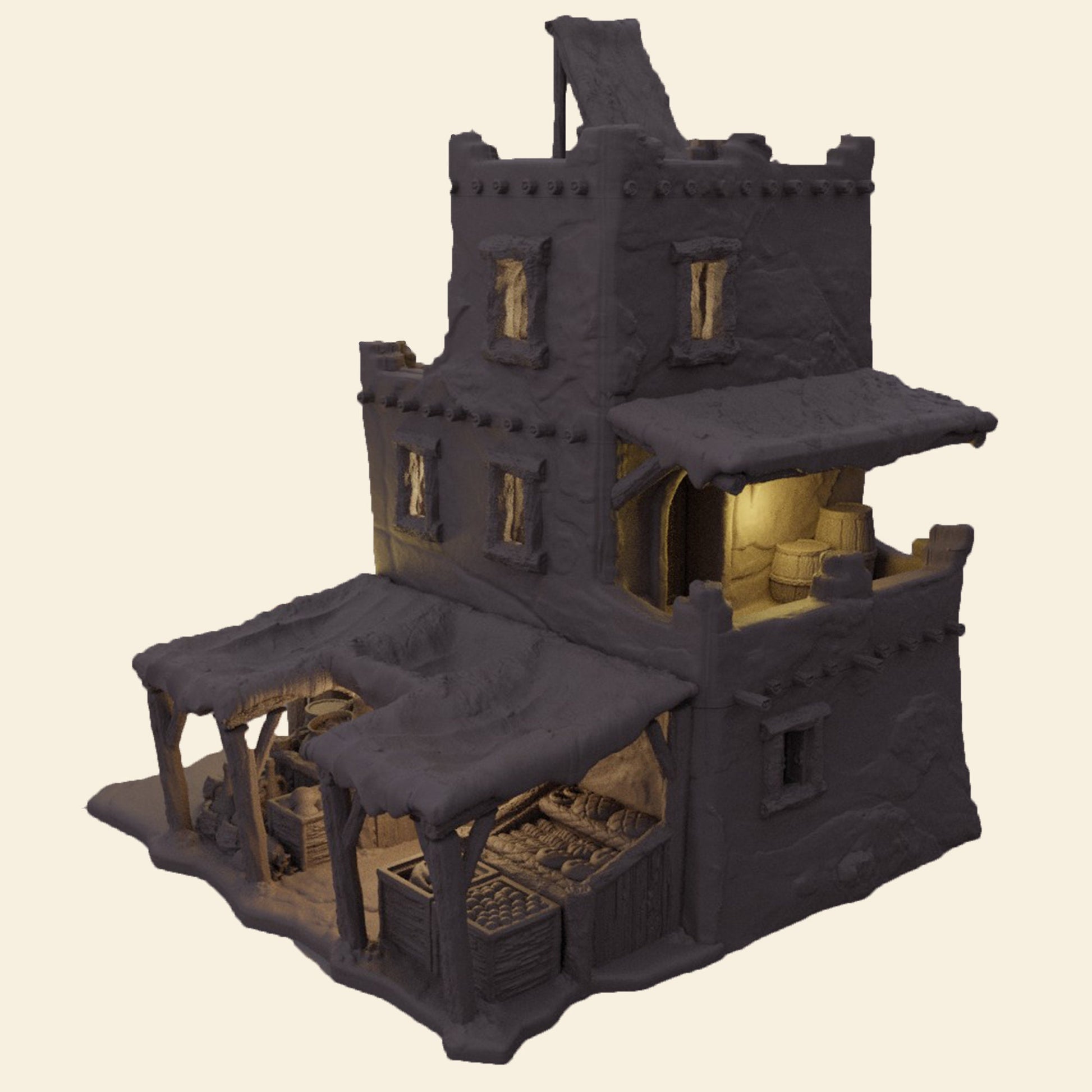 Desert Merchant Dnd Terrain, Desert Merchant House for Dungeons and Dragons