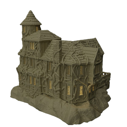 Cultist Manor Terrain for Dungeons and Dragons, Medieval Manor Terrain, DnD Miniature Terrain