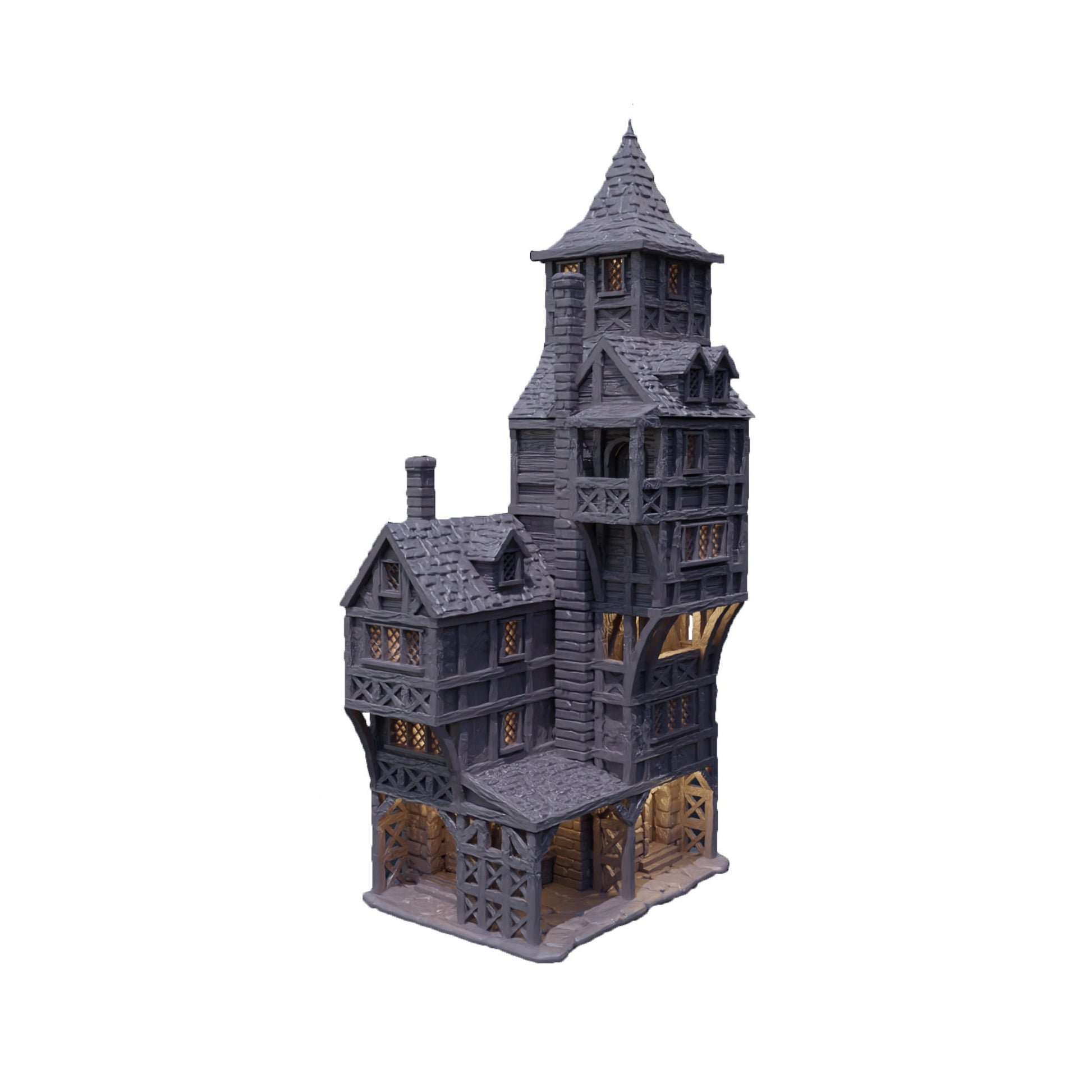 Medieval High House Terrain, Medieval City Noble House Terrain for DnD, Dungeons and Dragons Medieval Home