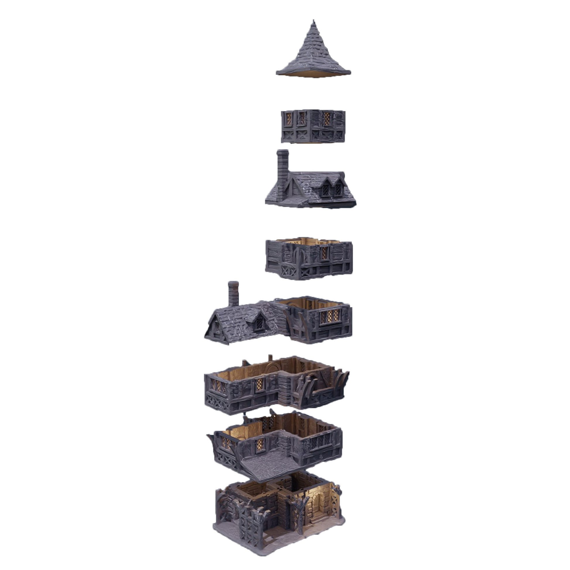 Medieval High House Terrain, Medieval City Noble House Terrain for DnD, Dungeons and Dragons Medieval Home