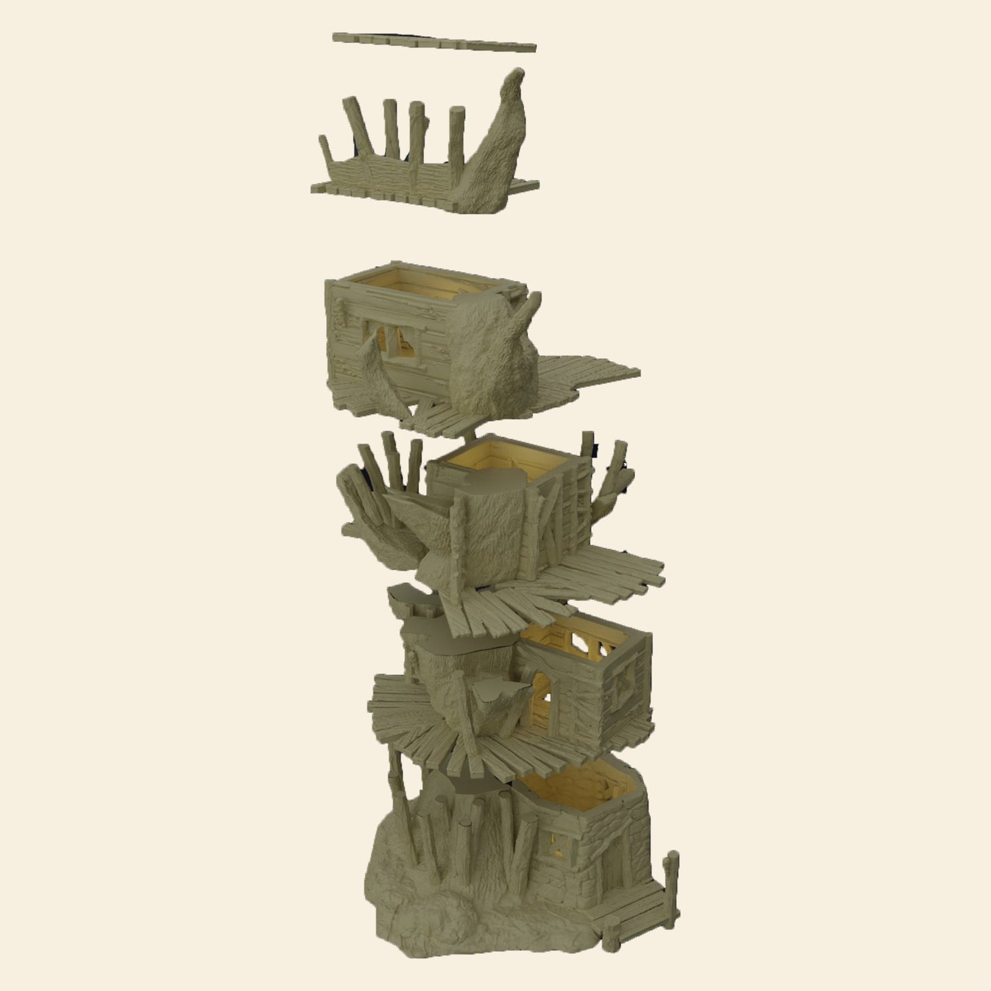 Tree Hovel Terrain for DnD, Treehouse DnD Terrain, Dungeons and Dragons Forest Terrain