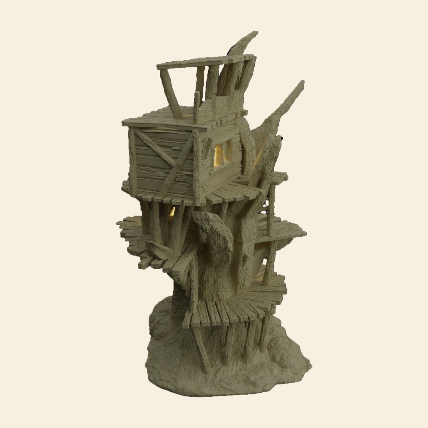Tree Hovel Terrain for DnD, Treehouse DnD Terrain, Dungeons and Dragons Forest Terrain