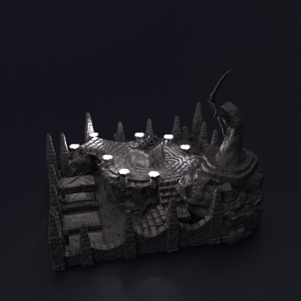 Undead Shrine Terrain, Undead Shrine for DnD, 28mm Miniature Terrain