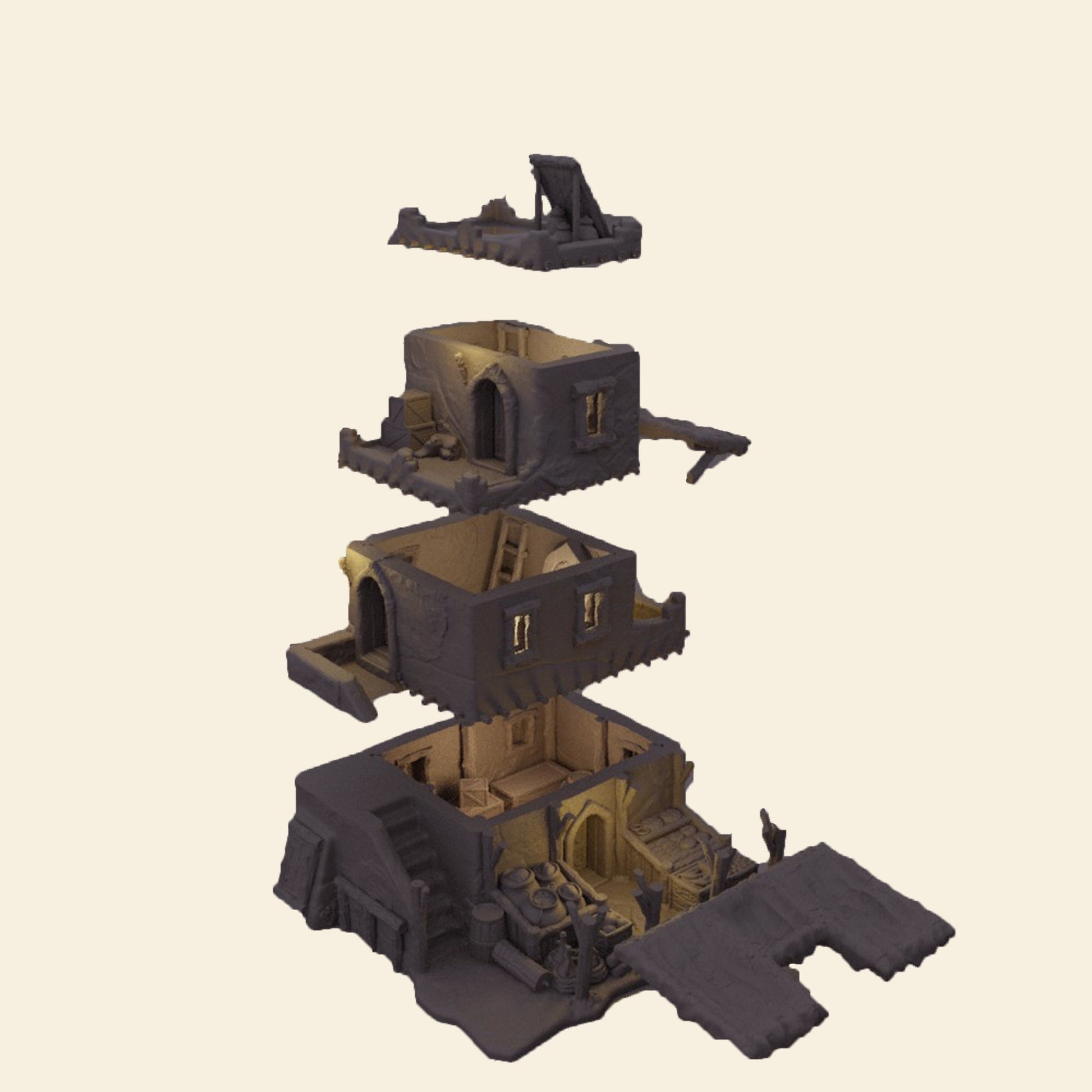 Desert Merchant Dnd Terrain, Desert Merchant House for Dungeons and Dragons