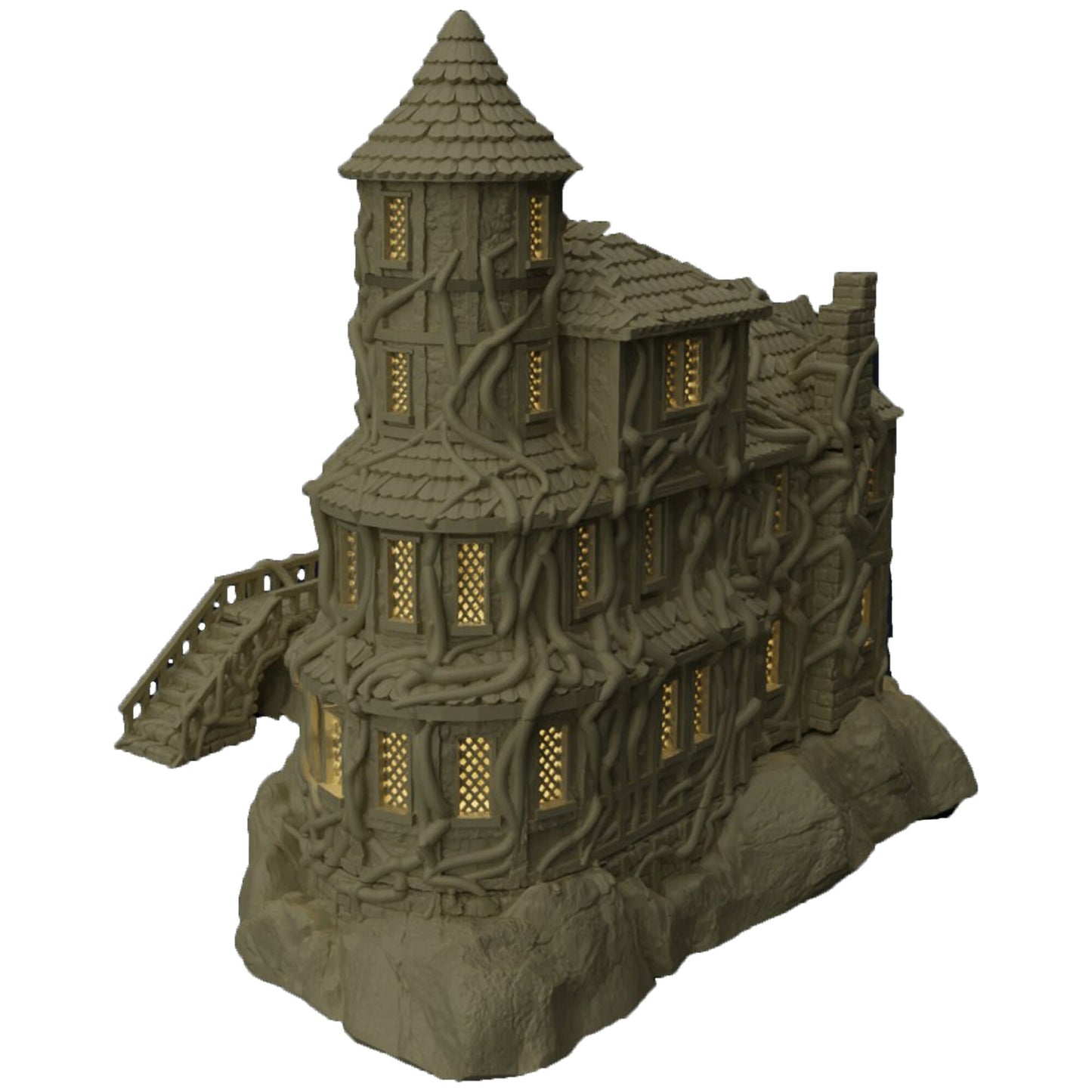 Cultist Manor Terrain for Dungeons and Dragons, Medieval Manor Terrain, DnD Miniature Terrain