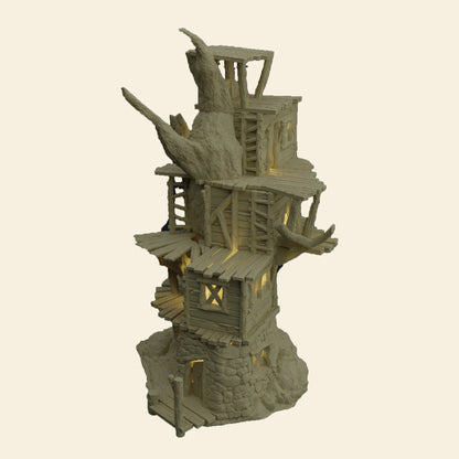 Tree Hovel Terrain for DnD, Treehouse DnD Terrain, Dungeons and Dragons Forest Terrain