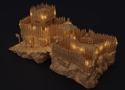 Small Pirate Fort Terrain, Pirate Fort Terrain for DnD, Dungeons and Dragons Pirate Terrain