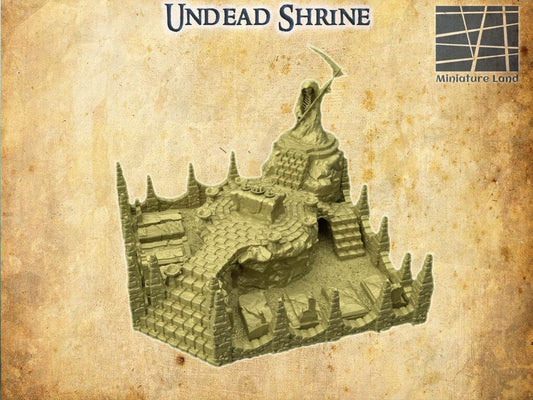 Undead Shrine Terrain, Undead Shrine for DnD, 28mm Miniature Terrain