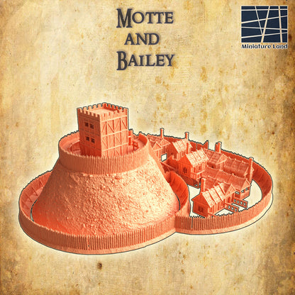 Modular Motte and Bailey, DnD 28mm Terrain, Miniatureland