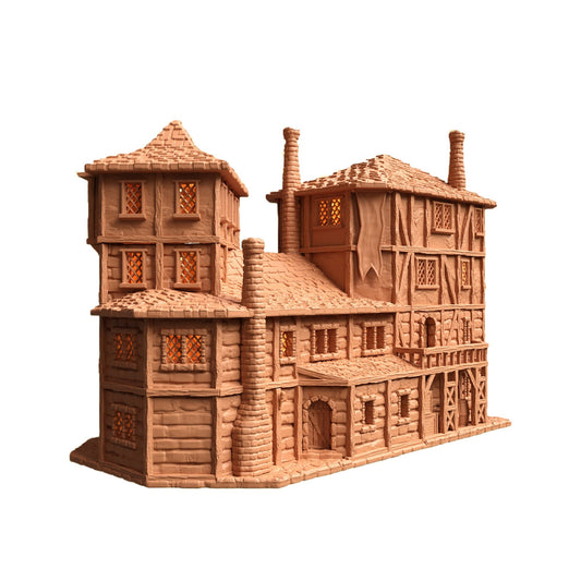 Medieval Adventurer Guild, Guild Hall for DnD, 28mm Medieval Guild, MiniatureLand