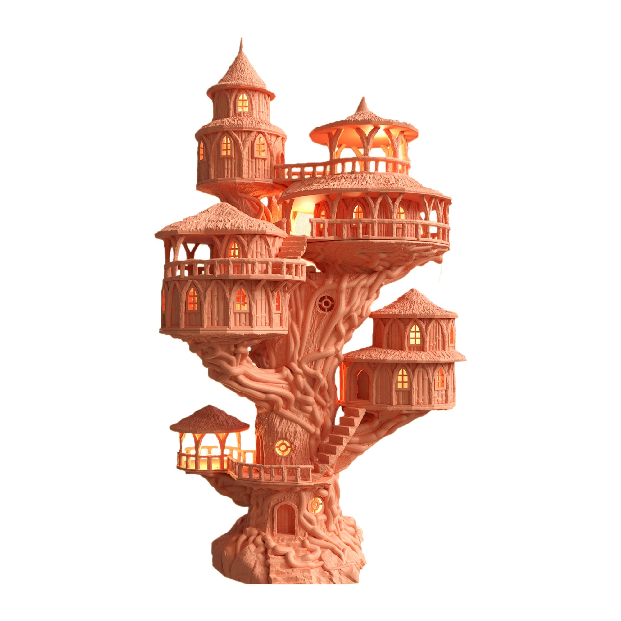 Grand Treehouse DnD Terrain, DnD Tree Village Terrain, MiniatureLand ...
