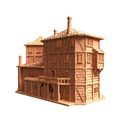 Medieval Adventurer Guild, Guild Hall for DnD, 28mm Medieval Guild, MiniatureLand