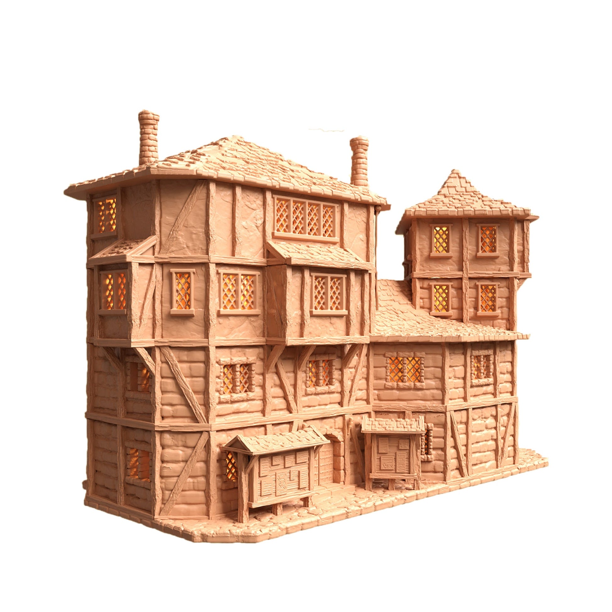 Medieval Adventurer Guild, Guild Hall for DnD, 28mm Medieval Guild, MiniatureLand