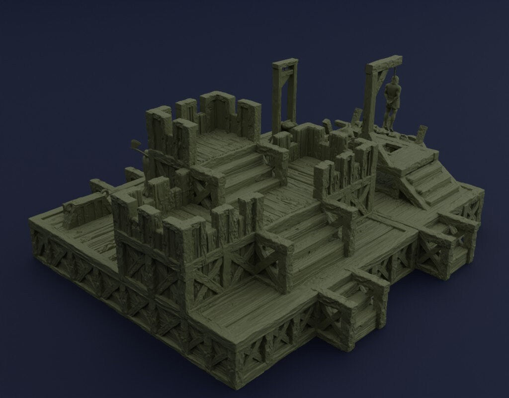 Execution Platform, DnD Execution Grounds Terrain, Includes Resin Mini ...