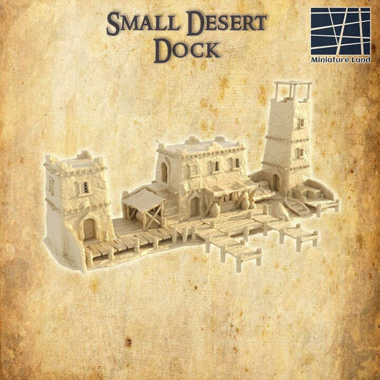 Small Desert Dock, Desert DnD Terrain, DnD Miniature Terrain, Miniatureland